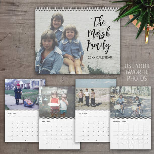 2027 Simple Modern Custom Photo - 14 Pictures Calendar