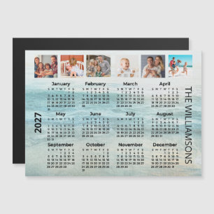 2027 Six Photos Beach Calendar Magnet