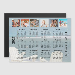 2027 Six Photos Beach Calendar Magnet 