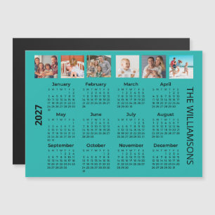 2027 Six Photos Colorful Calendar Magnet