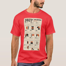 2027 T-Shirt – Bauhaus-Inspired Calendar