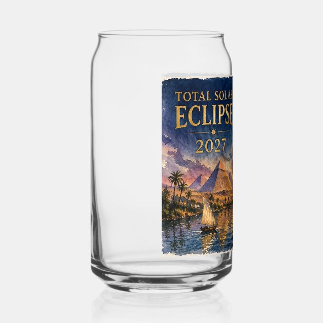 2027 Total Solar Eclipse Egypt Can Glass (Left)