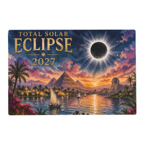 2027 Total Solar Eclipse Egypt Placemat