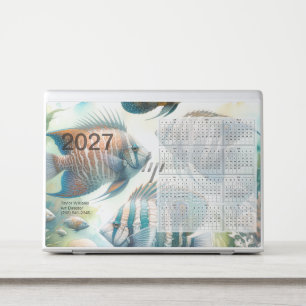 2027 Tropical Fish Aquatic Ocean Art Calendar HP Laptop Skin