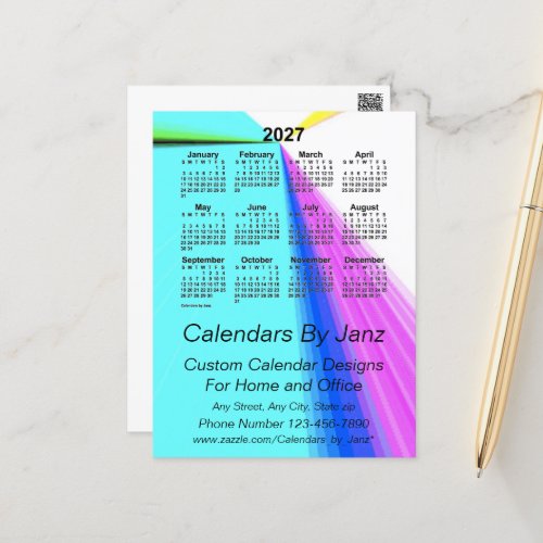 2027 Vanishing Point Business Calendar by Janz Postcard