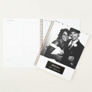 2027 Weekly Calendar Just Married Wedding Photo Planner