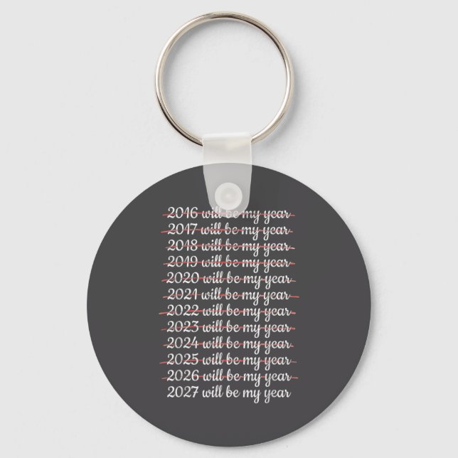 2027 Will Be My Year Procrastination New Year Reso Keychain (Front)