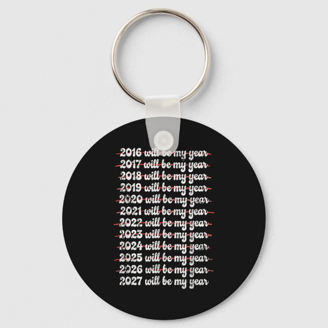 2027 Will Be My Year Procrastination New Year Reso Keychain (Front)