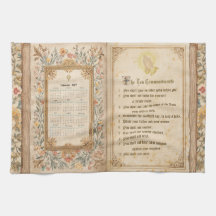 2027Calendar Towel Ten Commandments Monastic