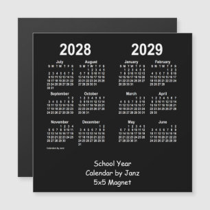 2028-2029 School Year Calendar by Janz Neon White