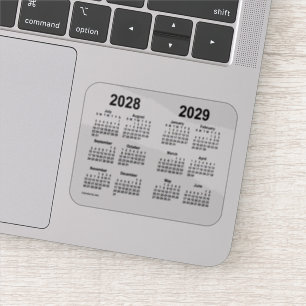 2028-2029 School Year Calendar by Janz Transparent Sticker