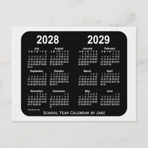 2028-2029 Smokey Neon School Year Calendar by Janz Postcard
