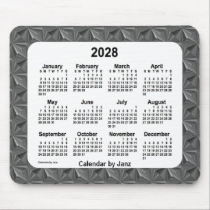 2028 Black Diamonds Calendar by Janz Mouse Pad