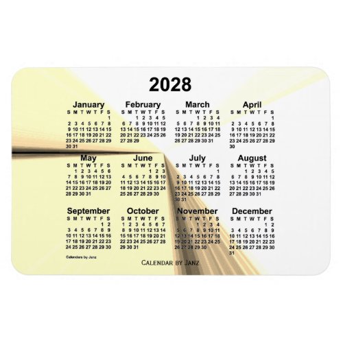 2028 Sepia Vanishing Point Calendar by Janz 4x6 Magnet