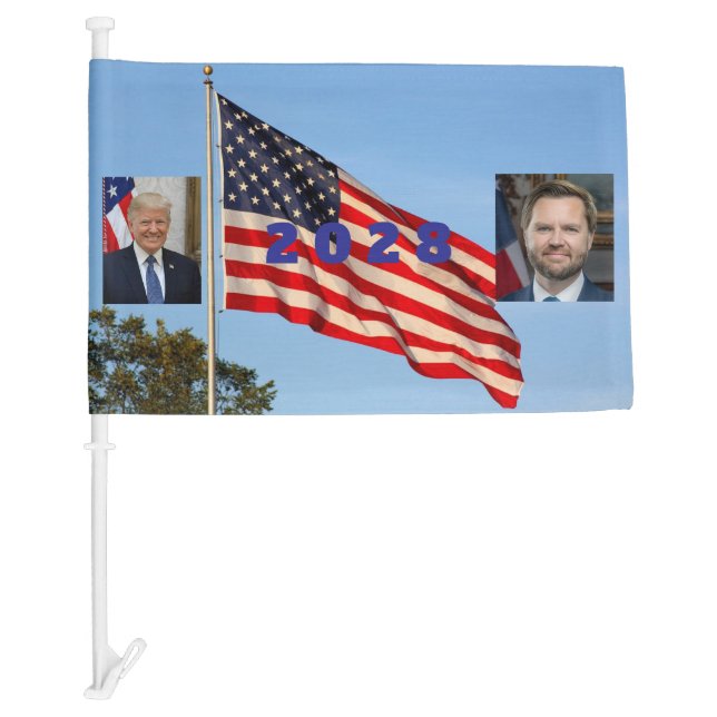 2028 Trump Vance car flag (Front)