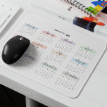 2029 FULL YEAR CALENDAR PASTEL HANDWRITTEN SCRIPT MOUSE PAD<br><div class="desc">Stay organized and inspired with this 2029 full-year calendar mouse pad. Each month is beautifully highlighted in soft pastel tones and displayed in an elegant script-style handwritten font, adding a touch of sophistication to your workspace. Perfect for quick date referencing while working, this mouse pad combines functionality with style. An...</div>