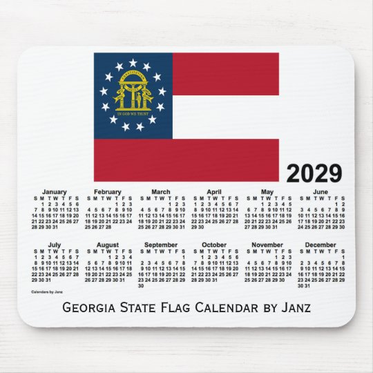 2029 State Flag Calendar by Janz Mouse Pad