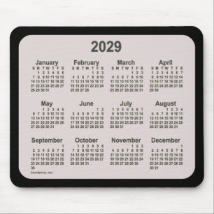 2029 La Boca on Black Calendar by Janz Two Tone Mouse Pad