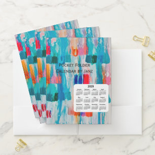 2029 Lights In The Rain Calendar by Janz Pocket Folder
