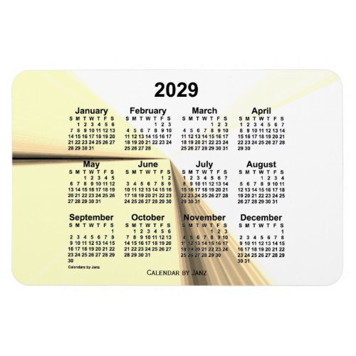 2029 Sepia Vanishing Point Calendar by Janz 4x6 Magnet