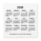 2029 White Calendar by Janz 5x5 Magnet
