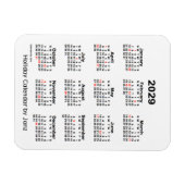 2029 White Holiday Calendar by Janz Magnet | Zazzle