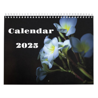 202y white flowers calendar