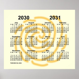 2030-2031 Sunny Days School Year Calendar by Janz Poster