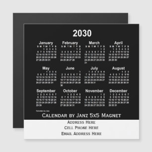 2030 Neon White Business Calendar by Janz