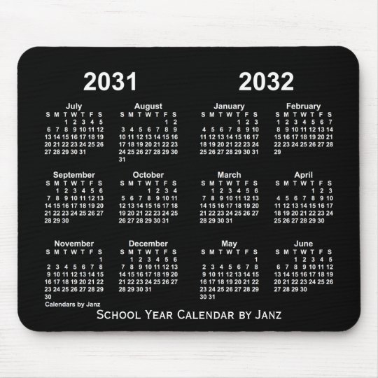 2031-2032 Neon School Year Calendar by Janz Mouse Pad | Zazzle.com