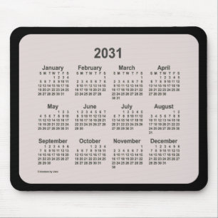 2031 La Boca on Black Calendar by Janz Two Tone Mouse Pad