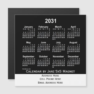 2031 Neon White Business Calendar by Janz