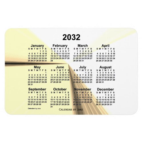 2032 Sepia Vanishing Point Calendar by Janz 4x6 Magnet