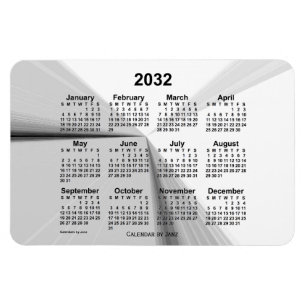 2032 Vanishing Smoke Calendar by Janz 4x6 Magnet