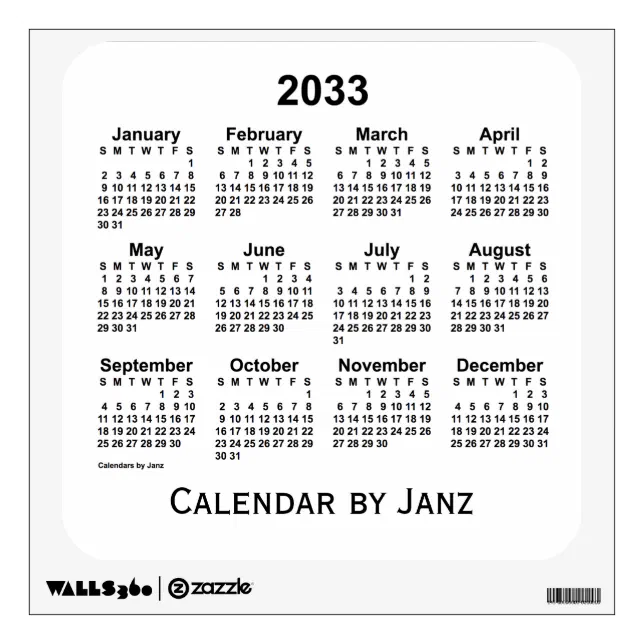 カレンダー 2033年カレンダー 無料ダウンロード・印刷｜PDF・画像対応【ベスト