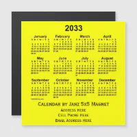 2033 Yellow Business Calendar by Janz | Zazzle