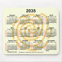 2035 Sunny Days 52 Weeks ISO Calendar by Janz Mouse Pad | Zazzle