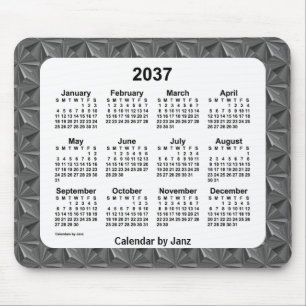 2037 Black Diamonds Calendar by Janz Mouse Pad