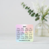 2037 Rainbow Shimmer Calendar by Janz Square Business Card (Standing Front)