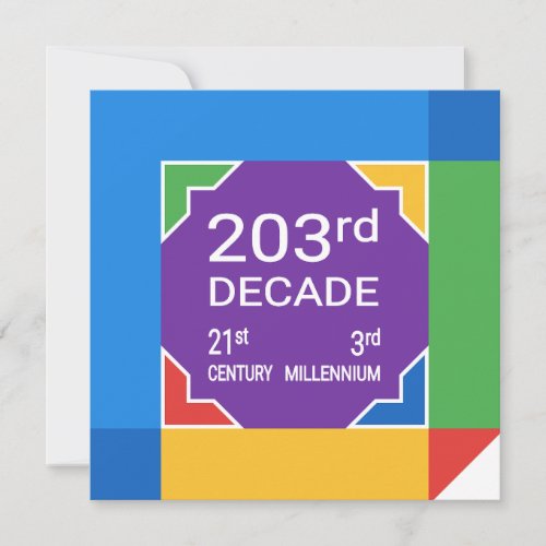 203rd Decade New Year 2021â2030 Invitation