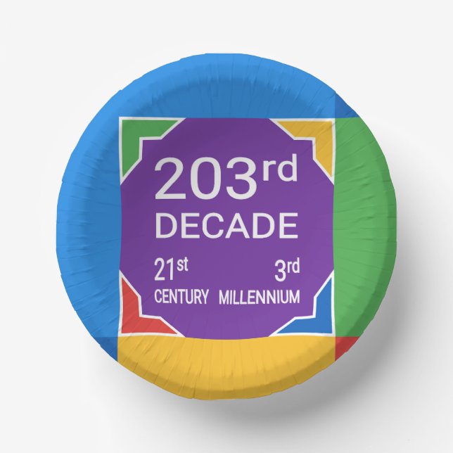 203rd Decade (New Year 2021—2030) Paper Bowls (Front)