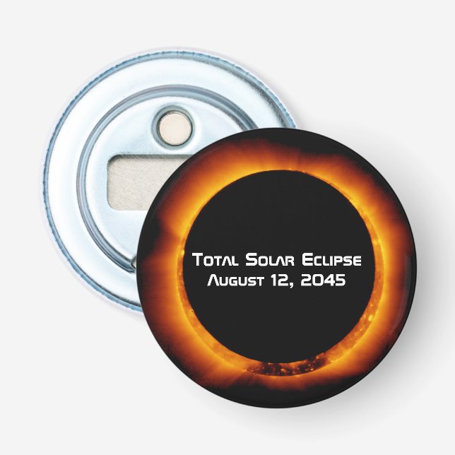 2045 Total Solar Eclipse Bottle Opener (Front)