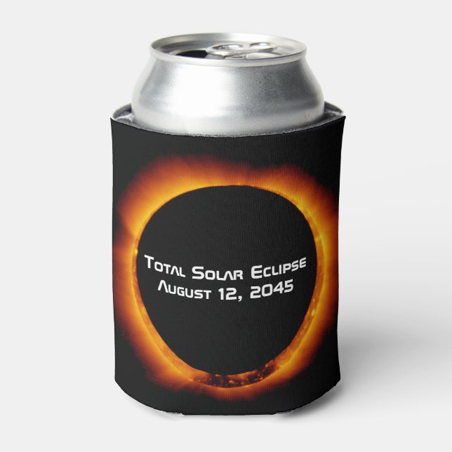 2045 Total Solar Eclipse Can Cooler (Can Front)