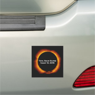 2045 Total Solar Eclipse Car Magnet
