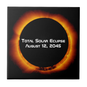 2045 Total Solar Eclipse Ceramic Tile