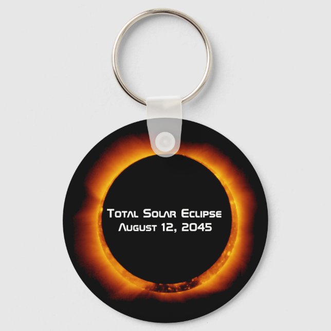 2045 Total Solar Eclipse Keychain (Front)
