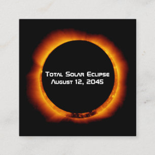 2045 Total Solar Eclipse Square Business Card