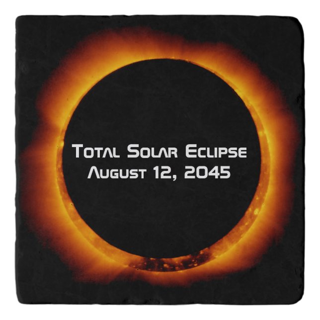 2045 Total Solar Eclipse Trivet (Front)