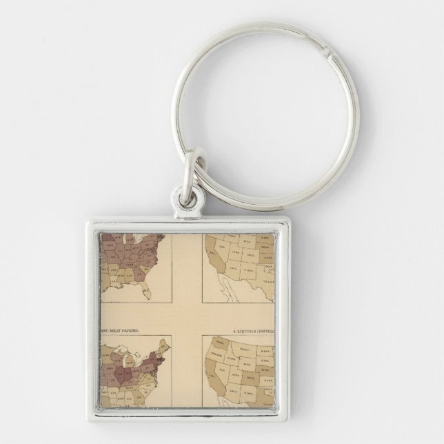 204 Manufactures/sq mile Keychain (Front)