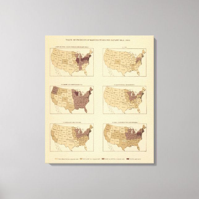 207 Manufactures/sq mile Canvas Print (Front)